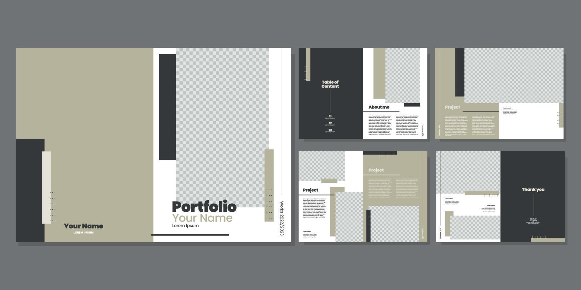 Minimalist portfolio design vector