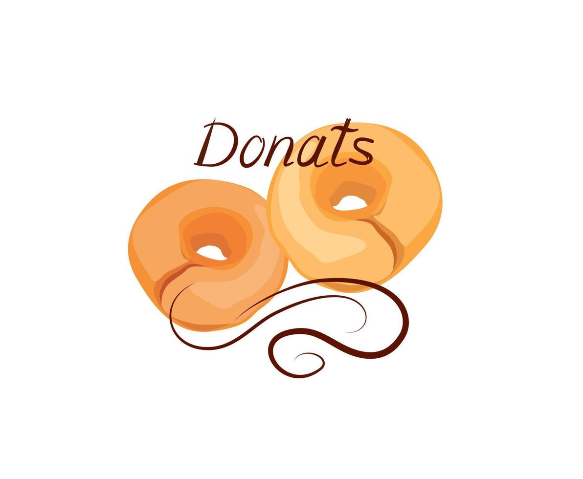 Donut icon set. Sweet pastry banner. Doughnut with white, pink and chocolate glaze and sprinkles. Bakery for party over wight background. vector