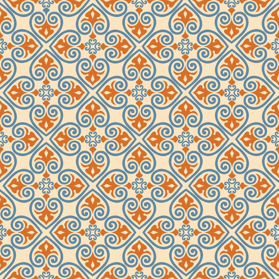 Abstract floral seamless pattern. Mosaic floral ornamental background. Muslim ornament in arab orient style. Arabic, Indian motifs. Good for fabric, textile, wallpaper background design vector