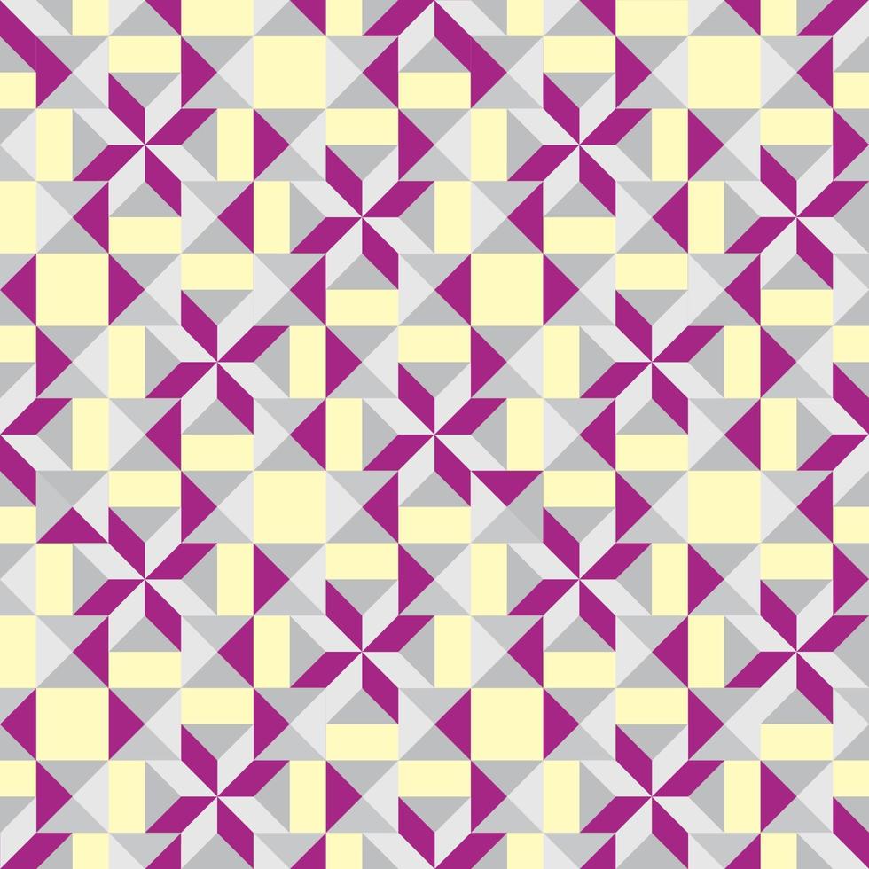 Abstract geometric tile mosaic seamless pattern. Stylish monochrome ornament of geometrical shapes vector