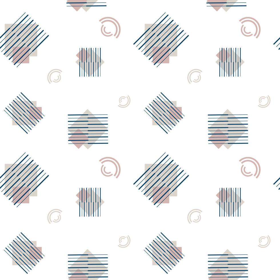 Vector abstract geometric pattern. A set of shapes from rectangles and intersecting stripes. A ready-made template for background, print or wrapping paper.