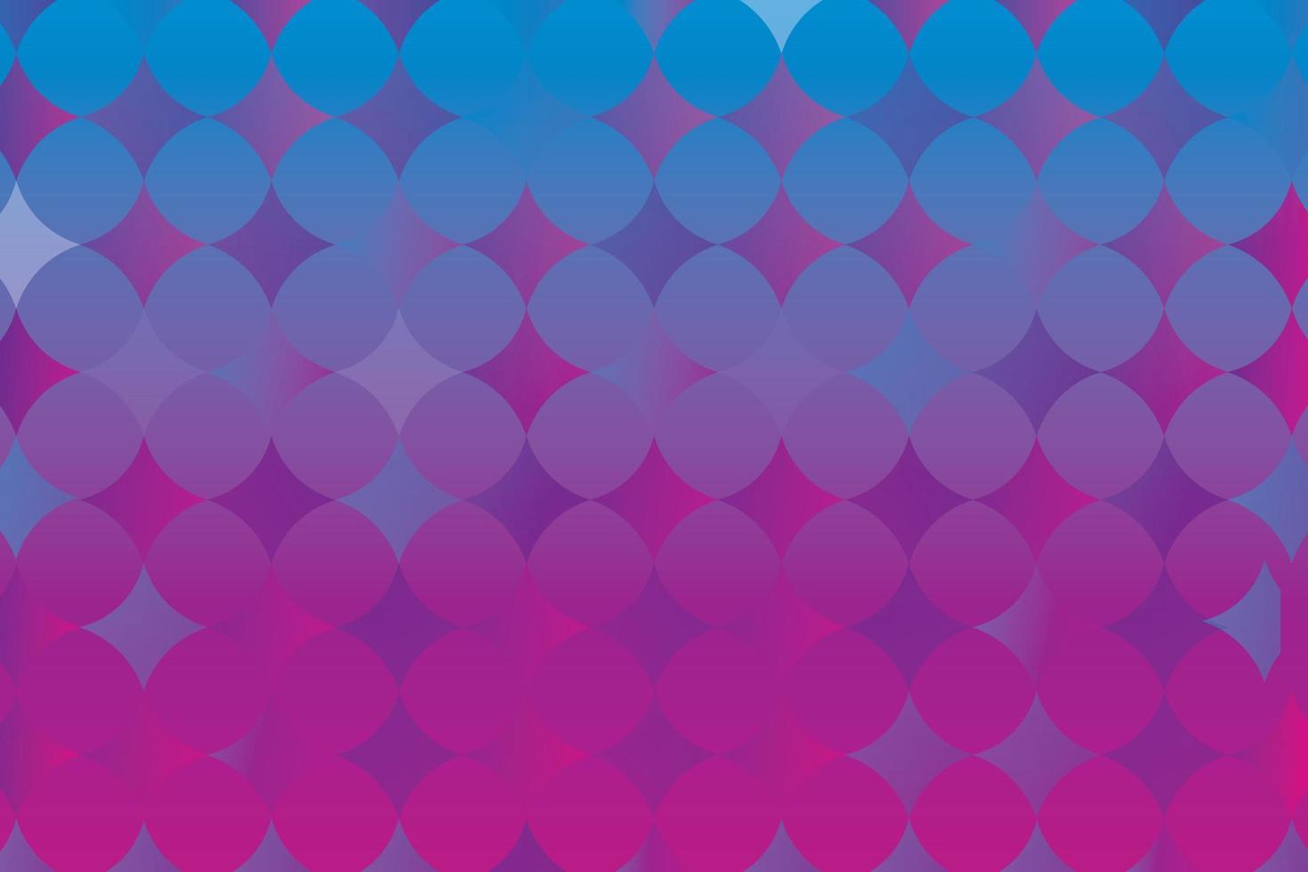 Bright horizontal vector abstract background. Gradient geometric shapes of rhombuses and circles. Modern techno purples, pinks and blues. Wallpaper decoration.