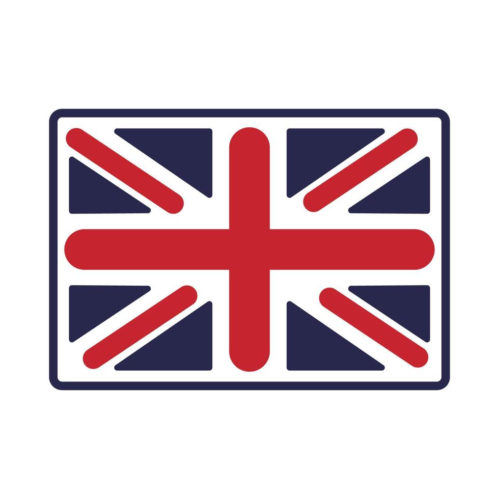 England Flag Logo Line Art vector