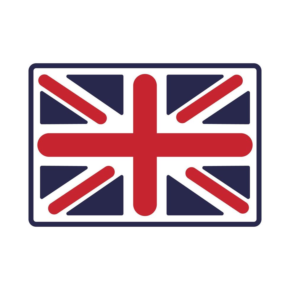 arte lineal del logotipo de la bandera de inglaterra vector