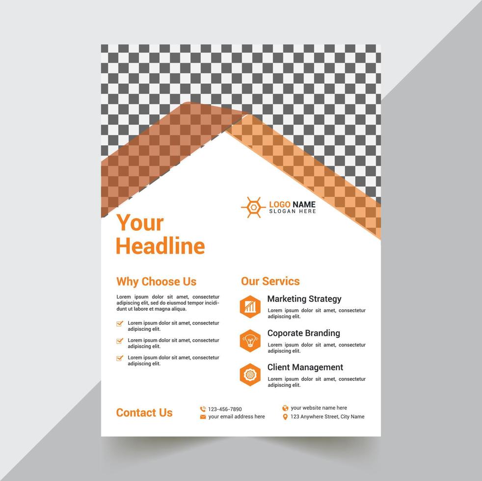 Flyer Design Template For Company And Business vector