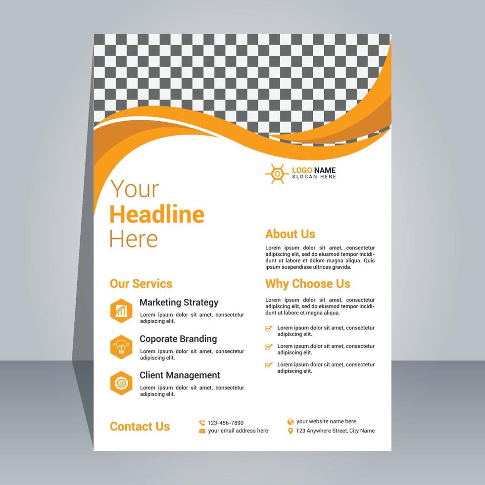 Corporate And Creative Flyer Design Template, Modern And Professional Flyer Design, Simple And Minimal Flyer Template, Flyer Design Template vector