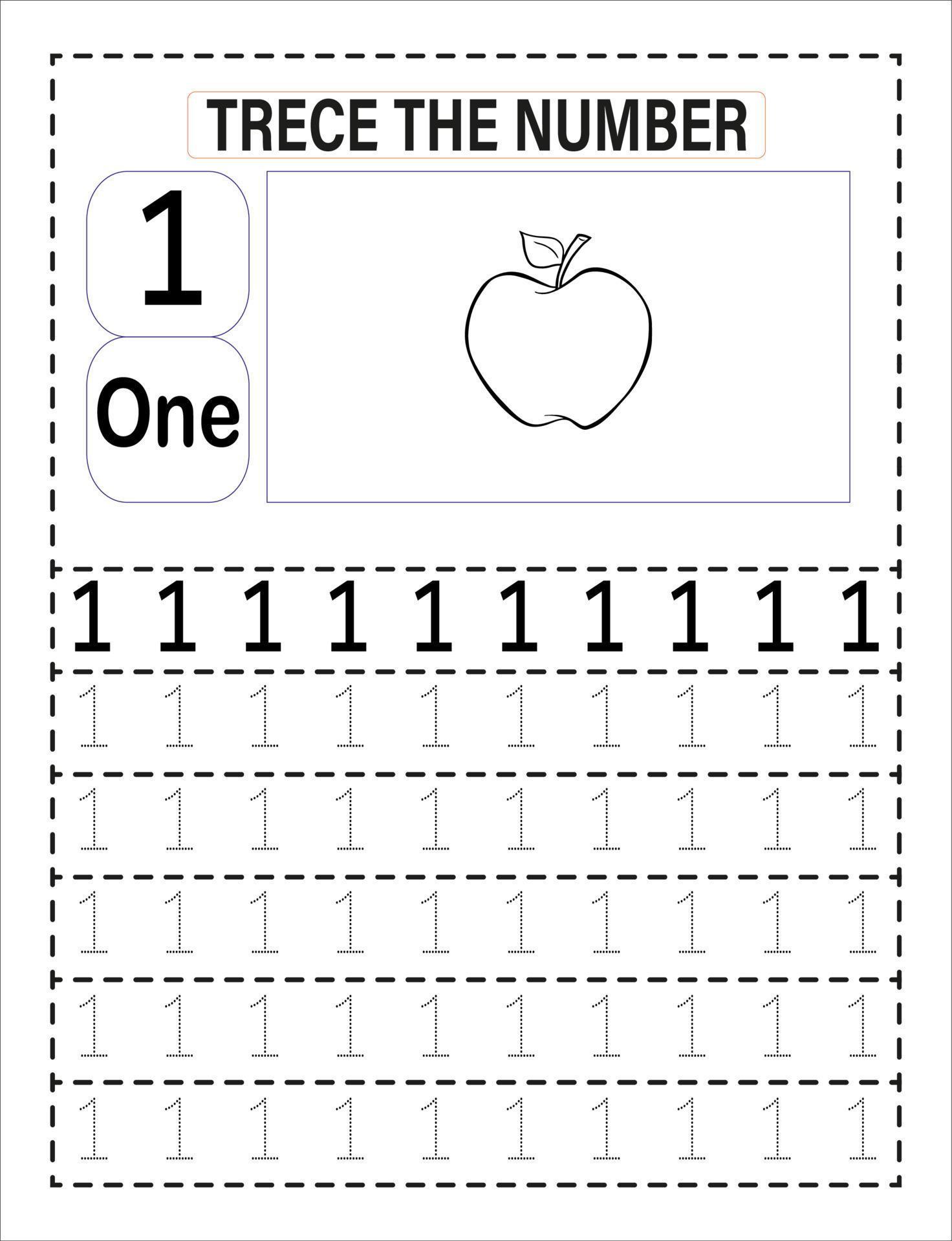 Trace The Number For Preschool Or Kindergarten Kids To Improve Basic Trace The Number For Preschool Or Kindergarten Kids To Improve Basic