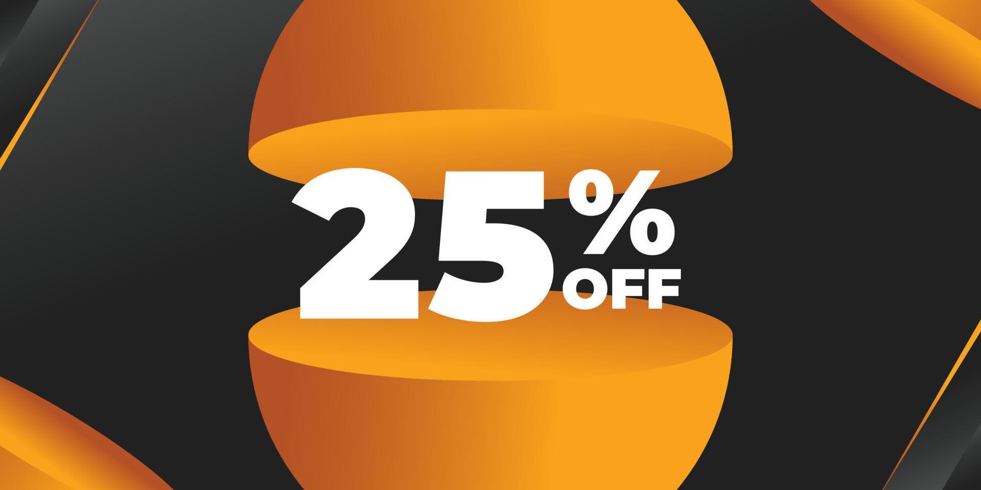 Sale banner for social media post with orange and black background vector