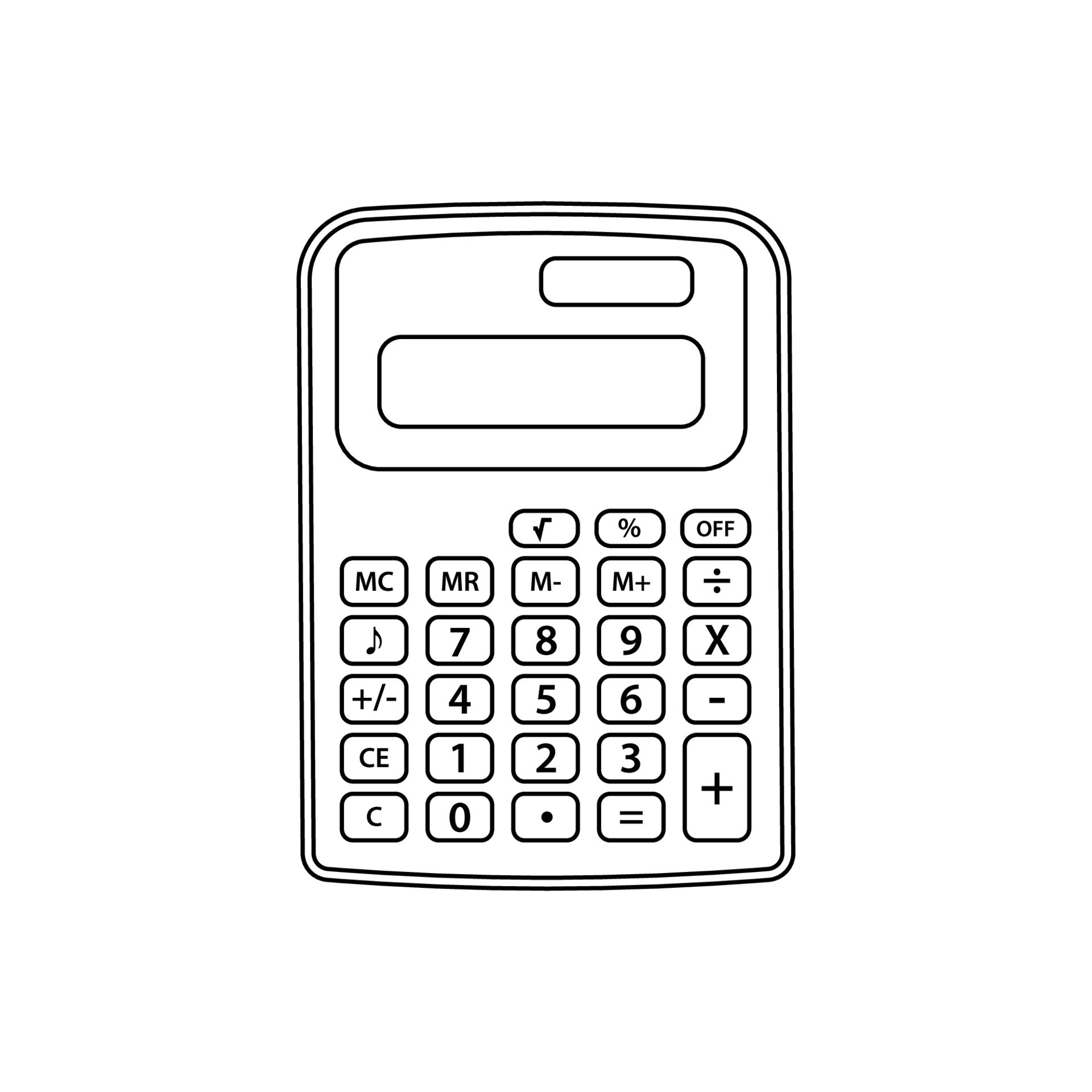 Calculator Outline Icon Illustration on White Background 9463235 Vector