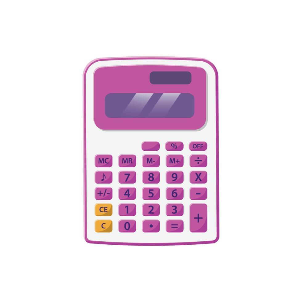 ilustración plana calculadora. elemento de diseño de icono limpio sobre fondo blanco aislado vector