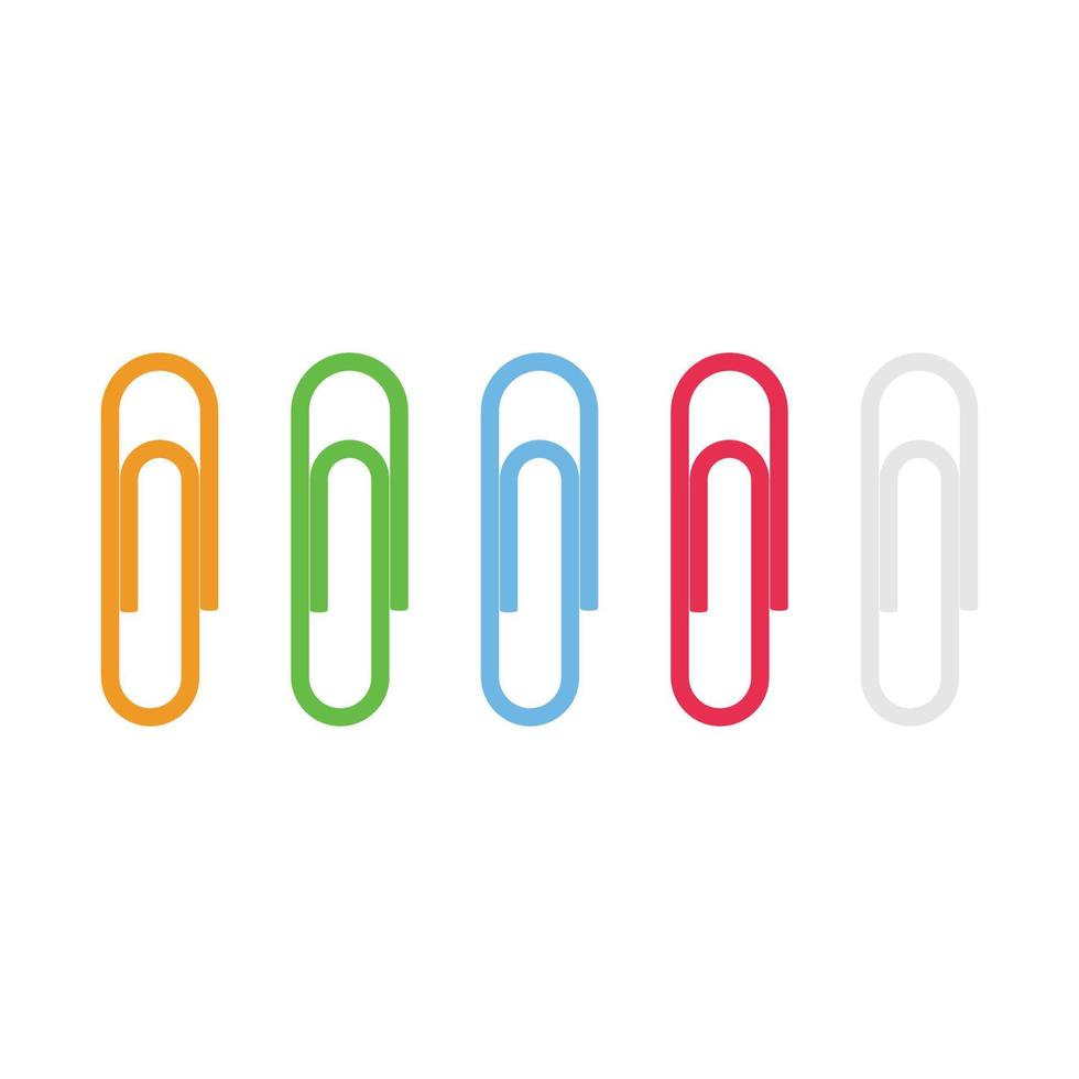 Paper Clip Flat Illustration. Clean Icon Design Element on Isolated White Background vector