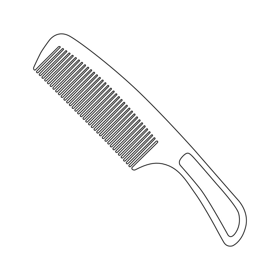 Comb Outline Icon Illustration on White Background vector