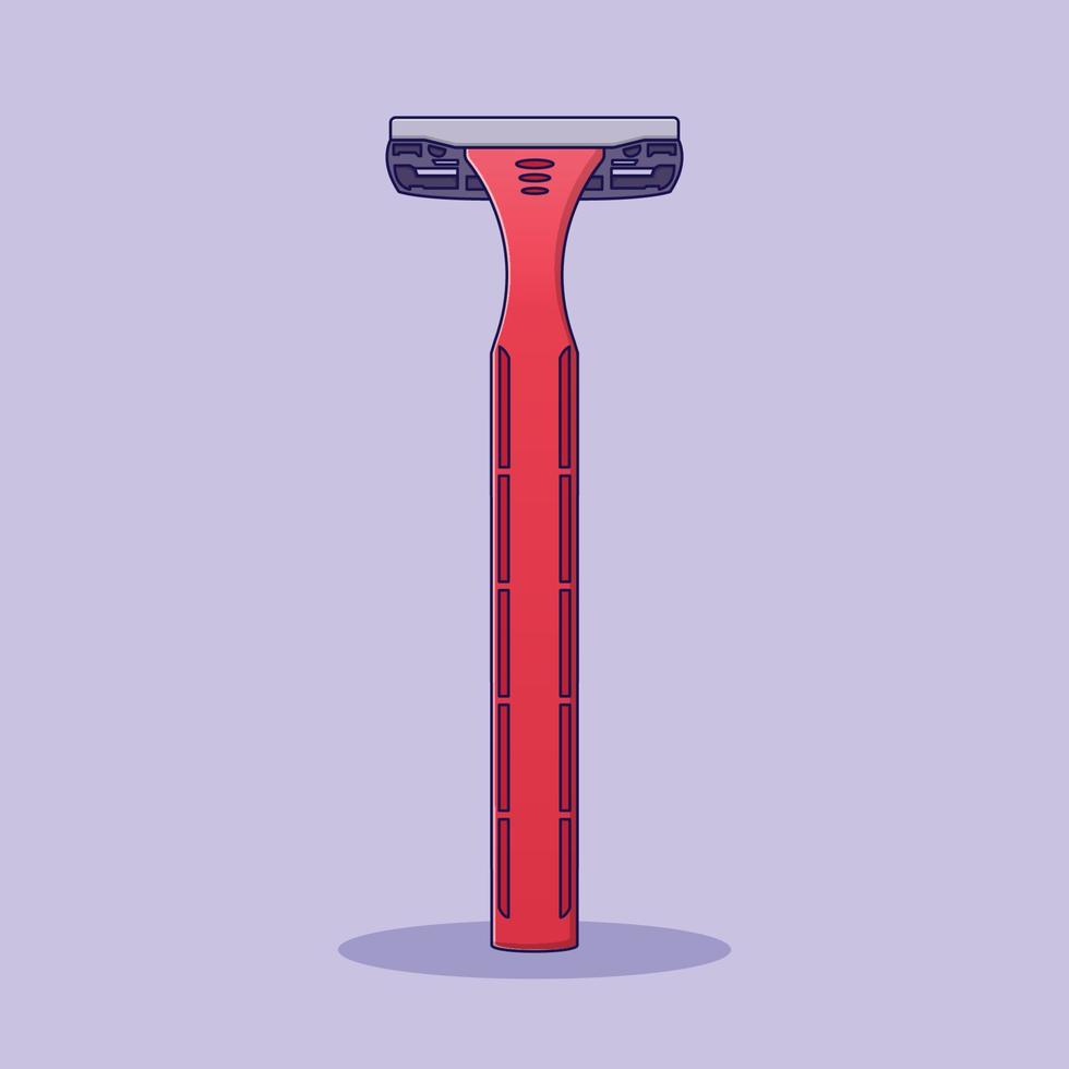 Disposable Razor Vector Icon Illustration. Shaving Tools Vector. Flat Cartoon Style Suitable for Web Landing Page, Banner, Flyer, Sticker, Wallpaper, Background