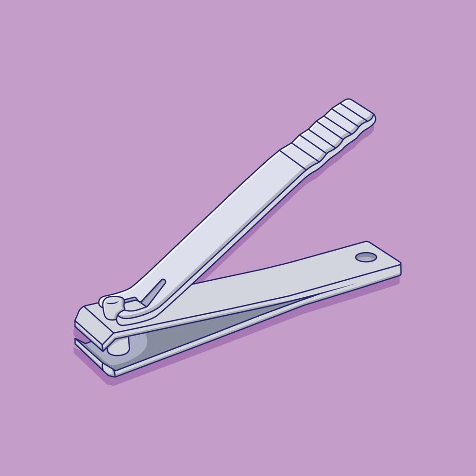 Nail Clipper Vector Icon Illustration. Nail Scissors Vector. Flat Cartoon Style Suitable for Web Landing Page, Banner, Flyer, Sticker, Wallpaper, Background
