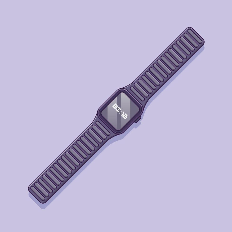 ilustración de icono de vector de reloj inteligente. vector de reloj de pulsera. estilo de caricatura plano adecuado para la página de inicio web, pancarta, volante, pegatina, papel tapiz, fondo