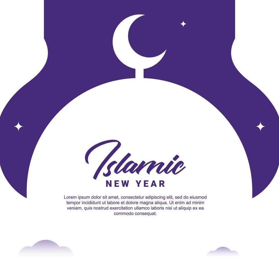 Islamic New Year Design Background For Greeting Moment vector