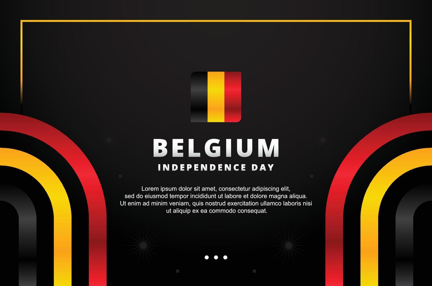 Belgium Independence Day Design Background For International Moment vector