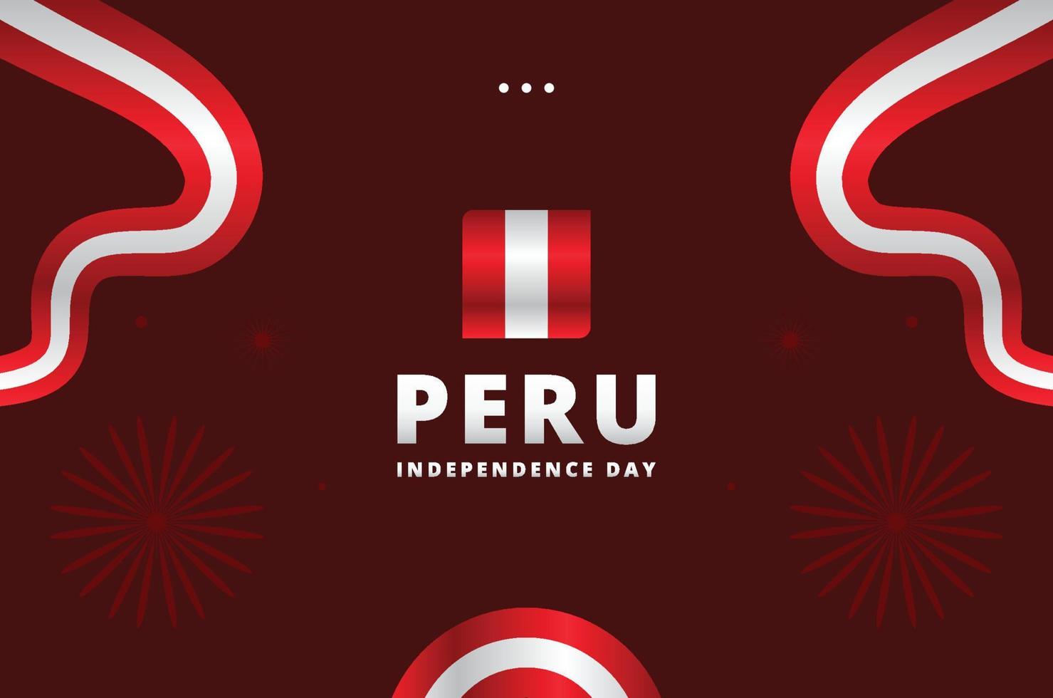 fondo de diseño del día de la independencia de perú para el momento internacional vector