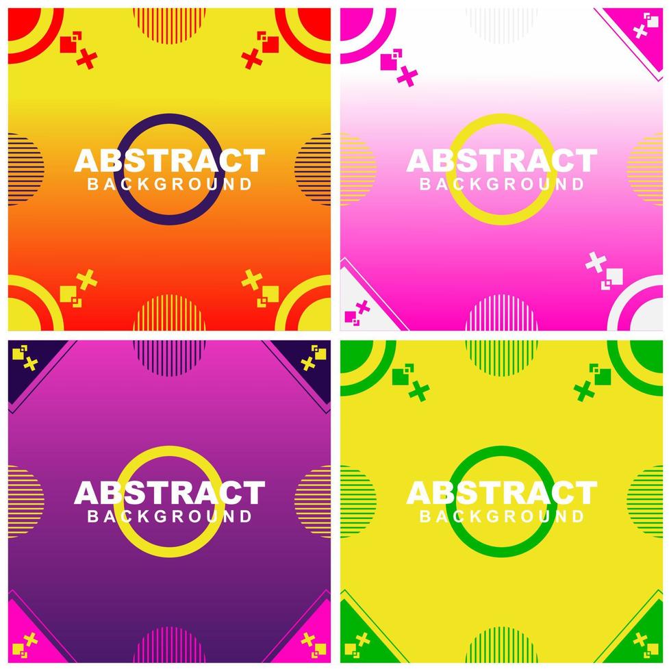 Abstract colorful geometric background texture illustration with circles. Cool for banner, social media template, poster and flyer template vector