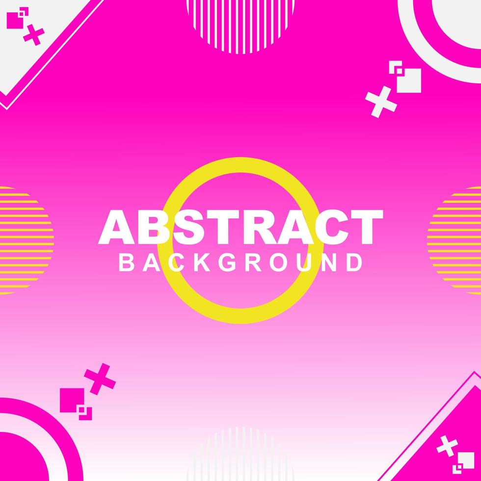 Illustration set vector of abstract background color with pink and yellow and orange element. Good to use for banner, social media template, poster and flyer template, etc
