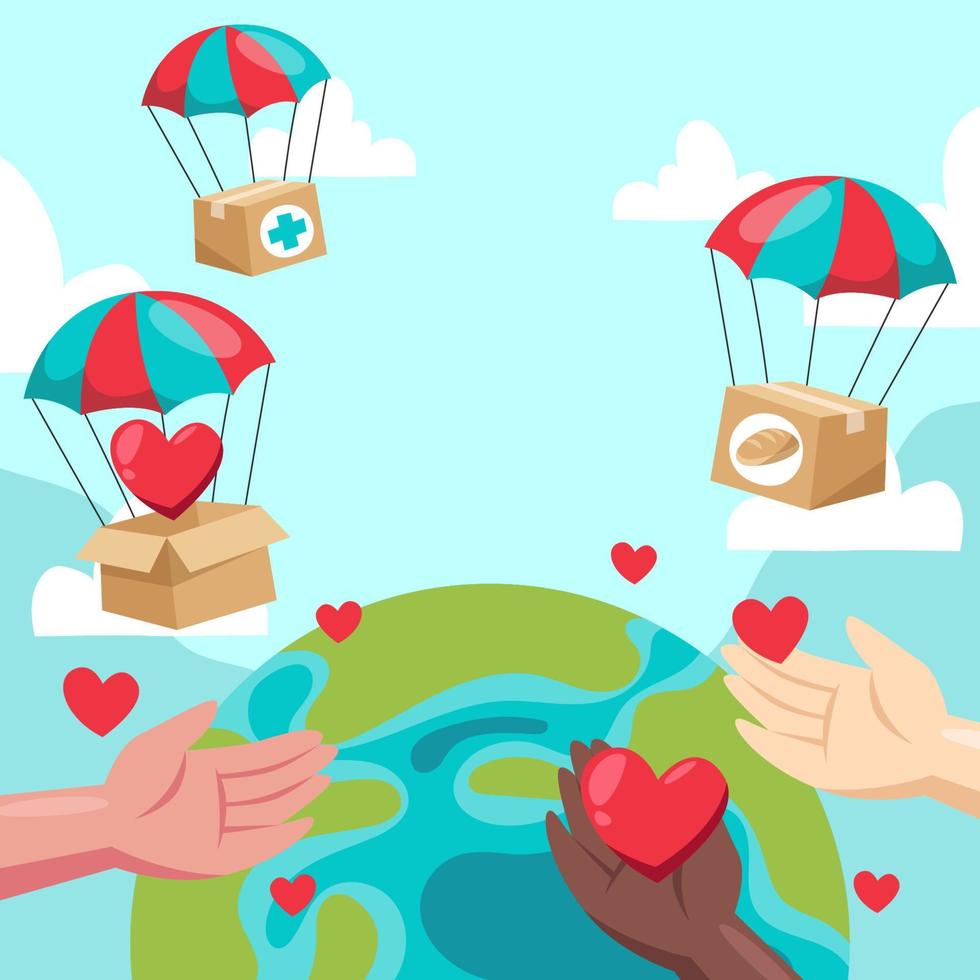 World Humanitarian Day Background vector
