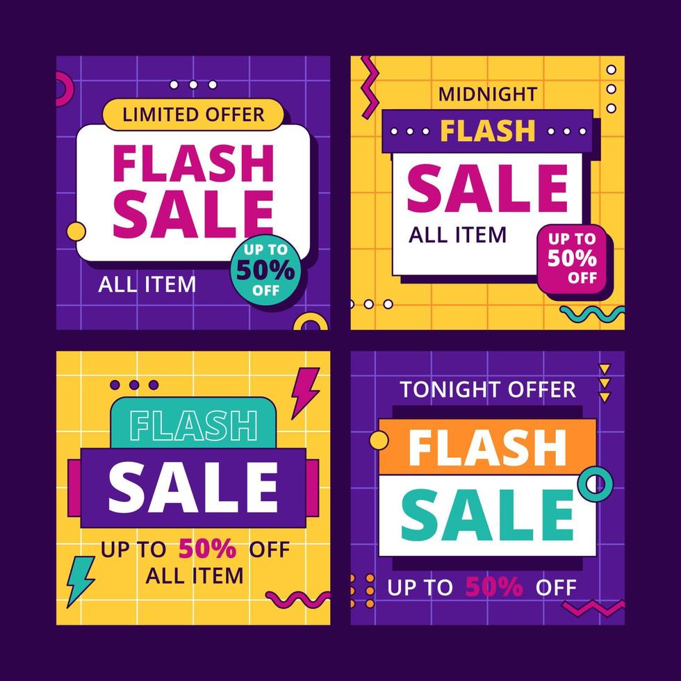 Pop Art Flash Sale Post vector