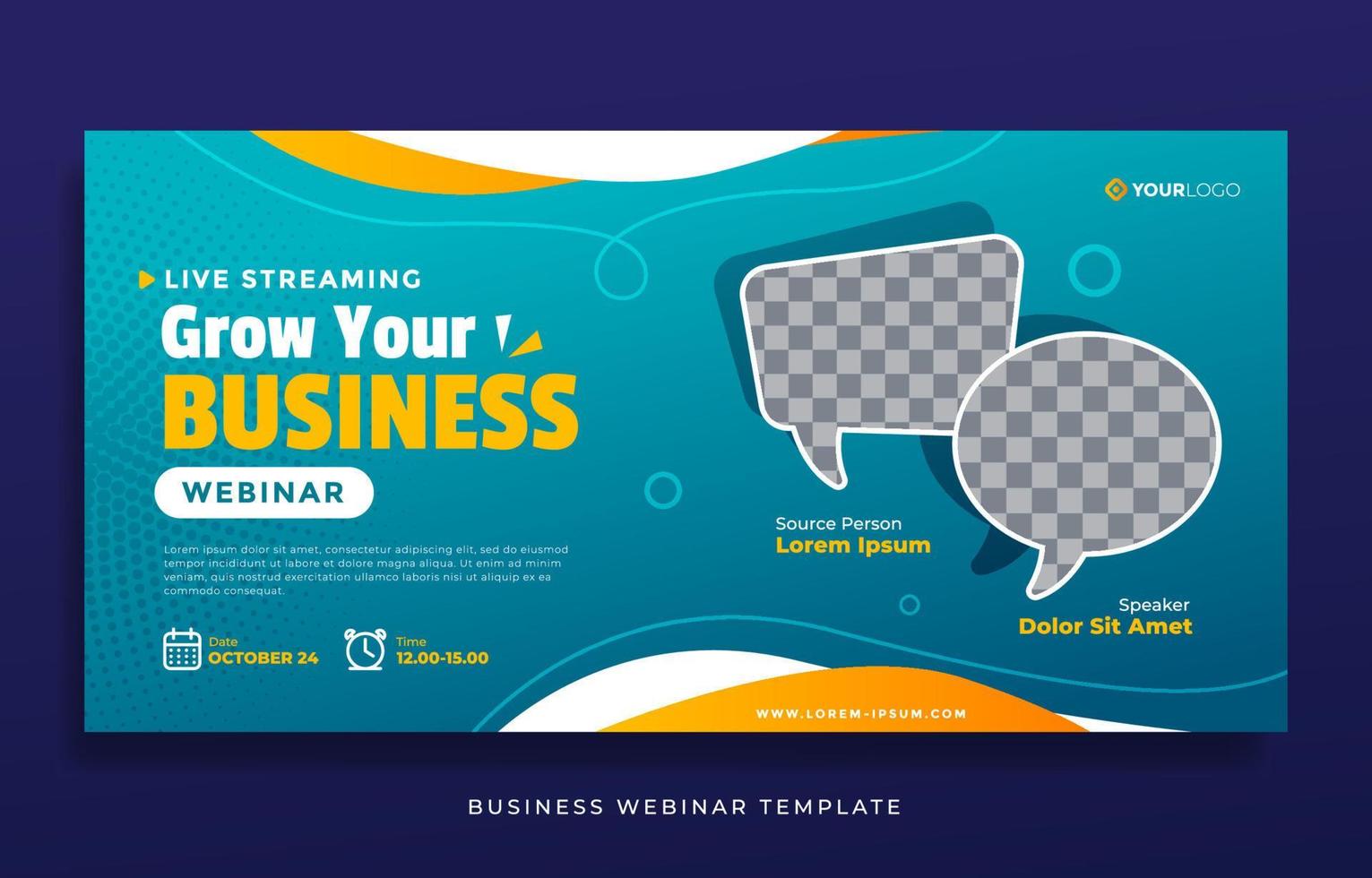 Business Webinar Poster Background vector