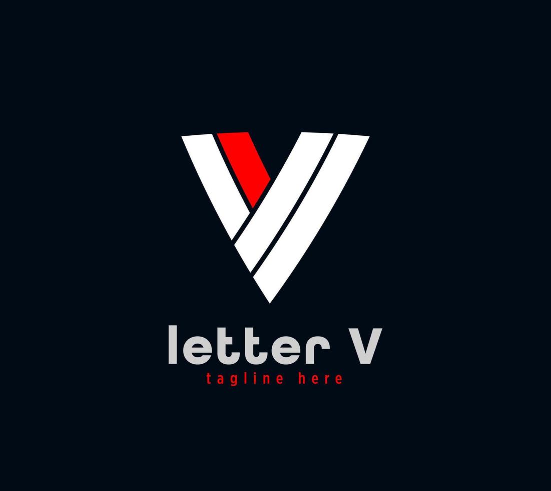 Letter V logo design. Unique special series. Creative minimal design template vector illustration
