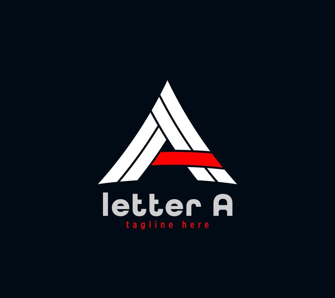 Letter A logo design. Unique special series. Creative minimal design template vector illustration