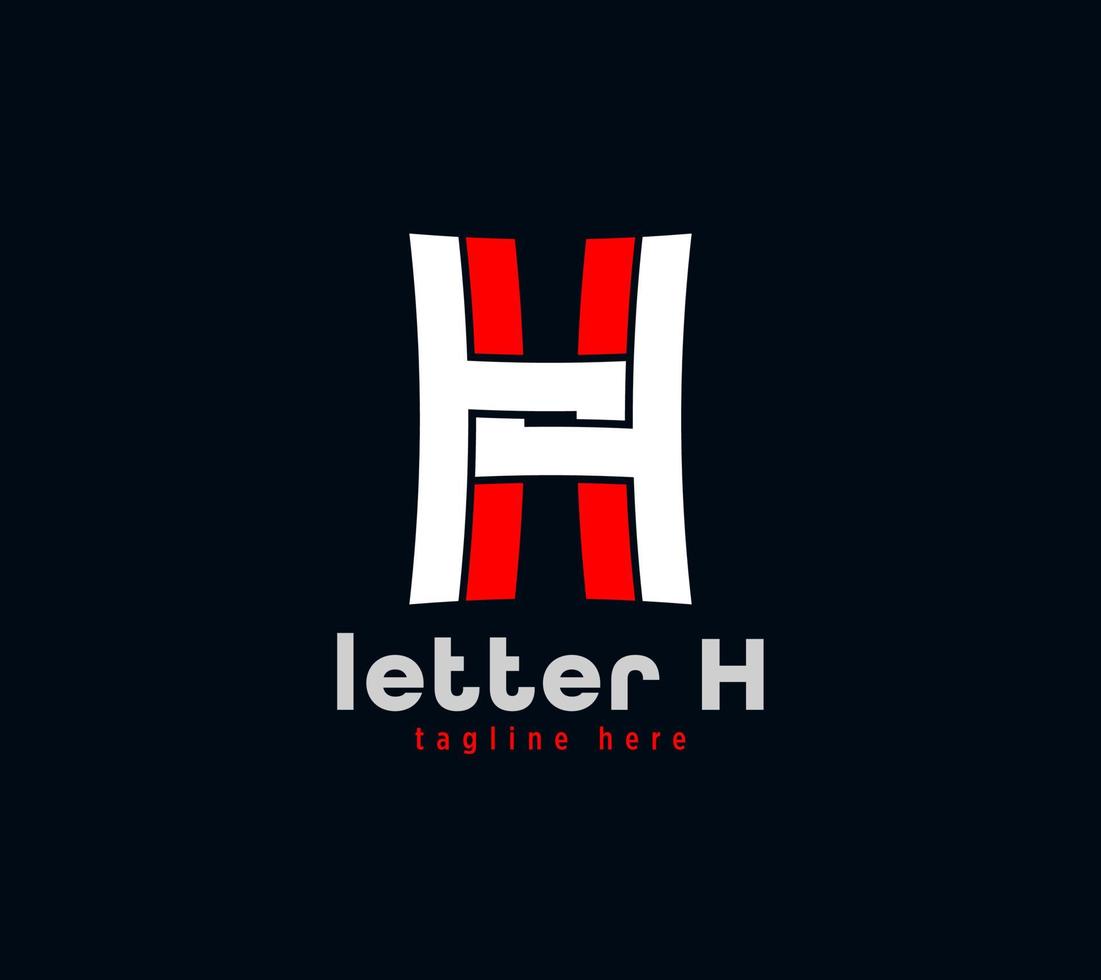 Letter H logo design. Unique special series. Creative minimal design template vector illustration