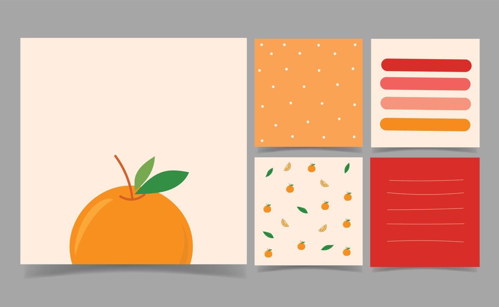 orange memo notes Template for Greeting Scrap booking Card Design. abstract background. wallpaper wrapping paper. vector