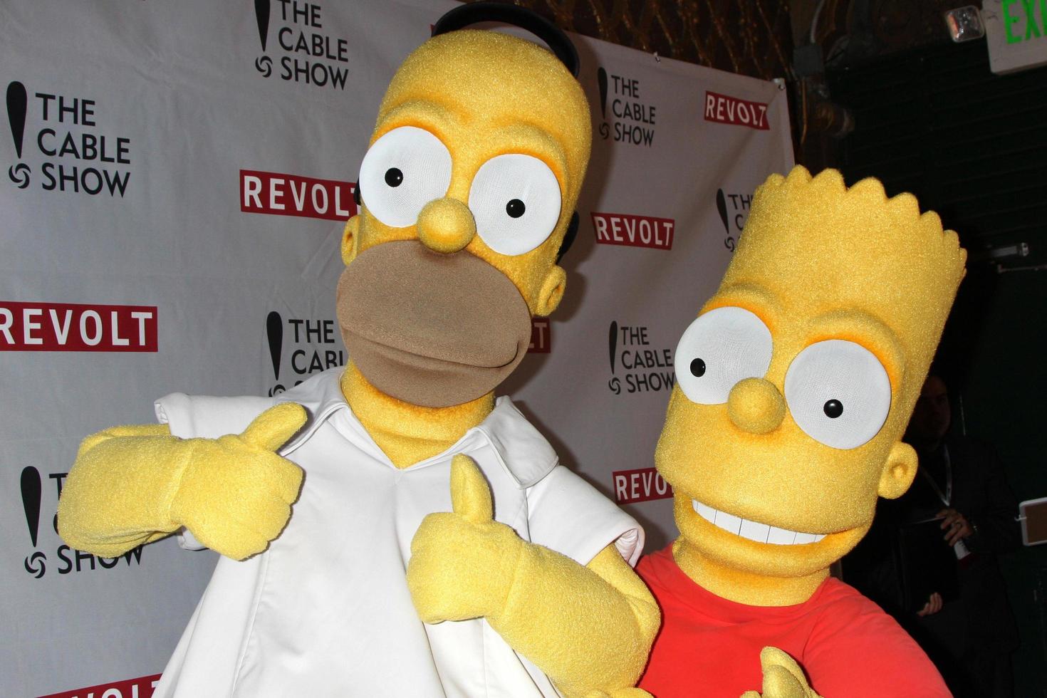 LOS ANGELES, APR 30 -  Homer Simpson, Bart Simpson at the NCTA   s Chairman   s Gala Celebration of Cable with REVOLT at The Belasco Theater on April 30, 2014 in Los Angeles, CA photo