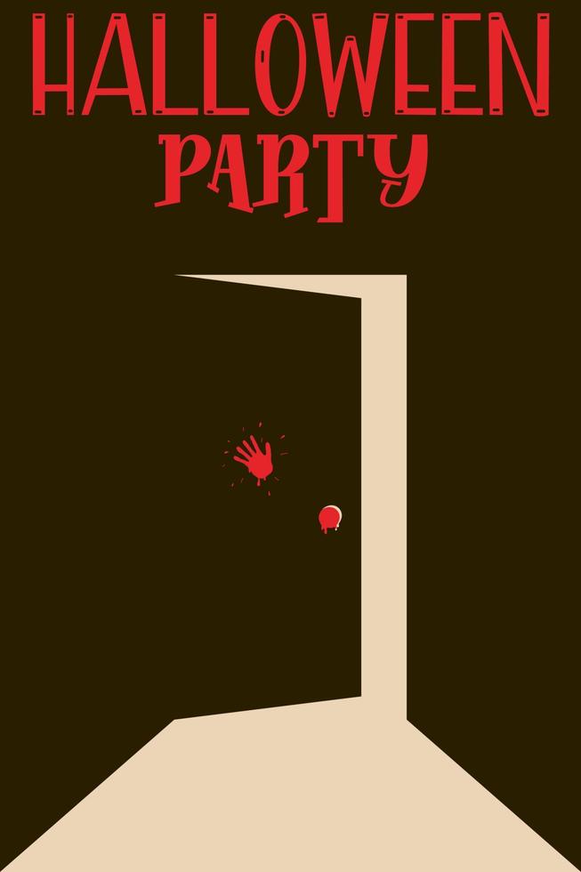 Vintage poster Halloween movie minimalism for flyer design. Horror old cinema. Layout template. Party decoration. Creative vector illustration. Holiday poster design. Horror old cinema movie.