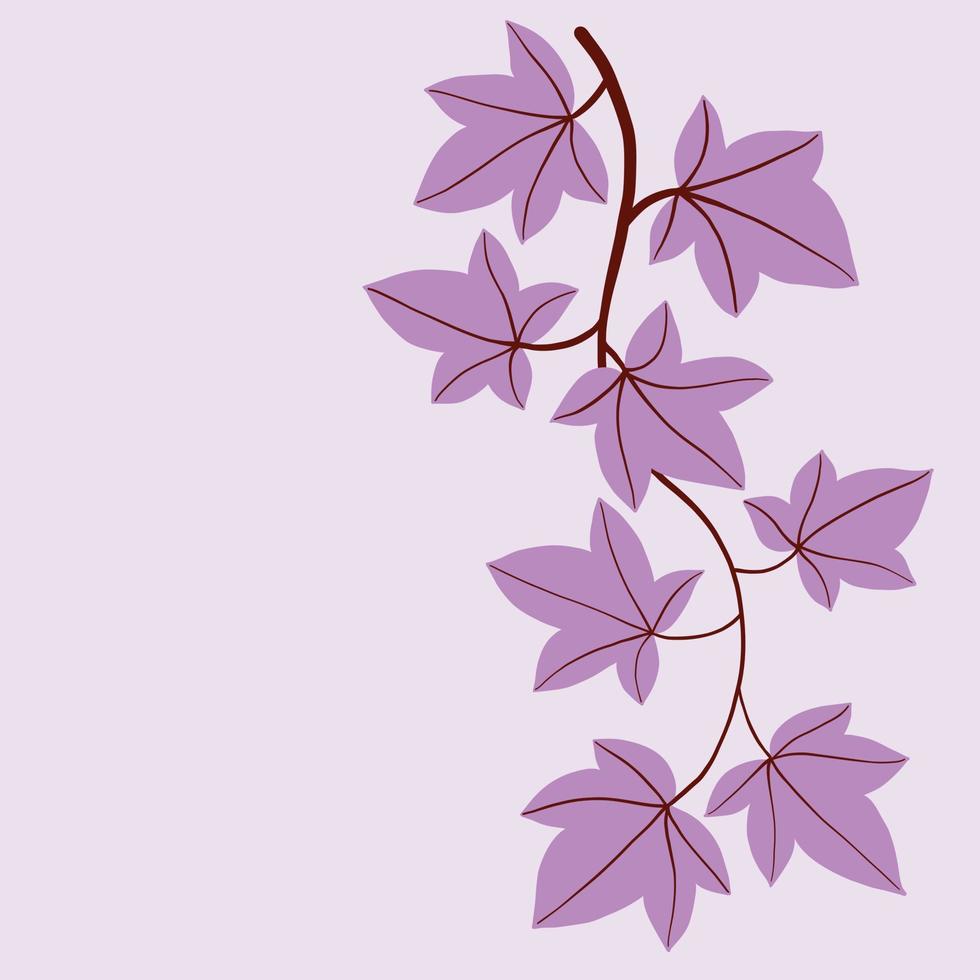 Simplicity ivy freehand drawing flat design. vector