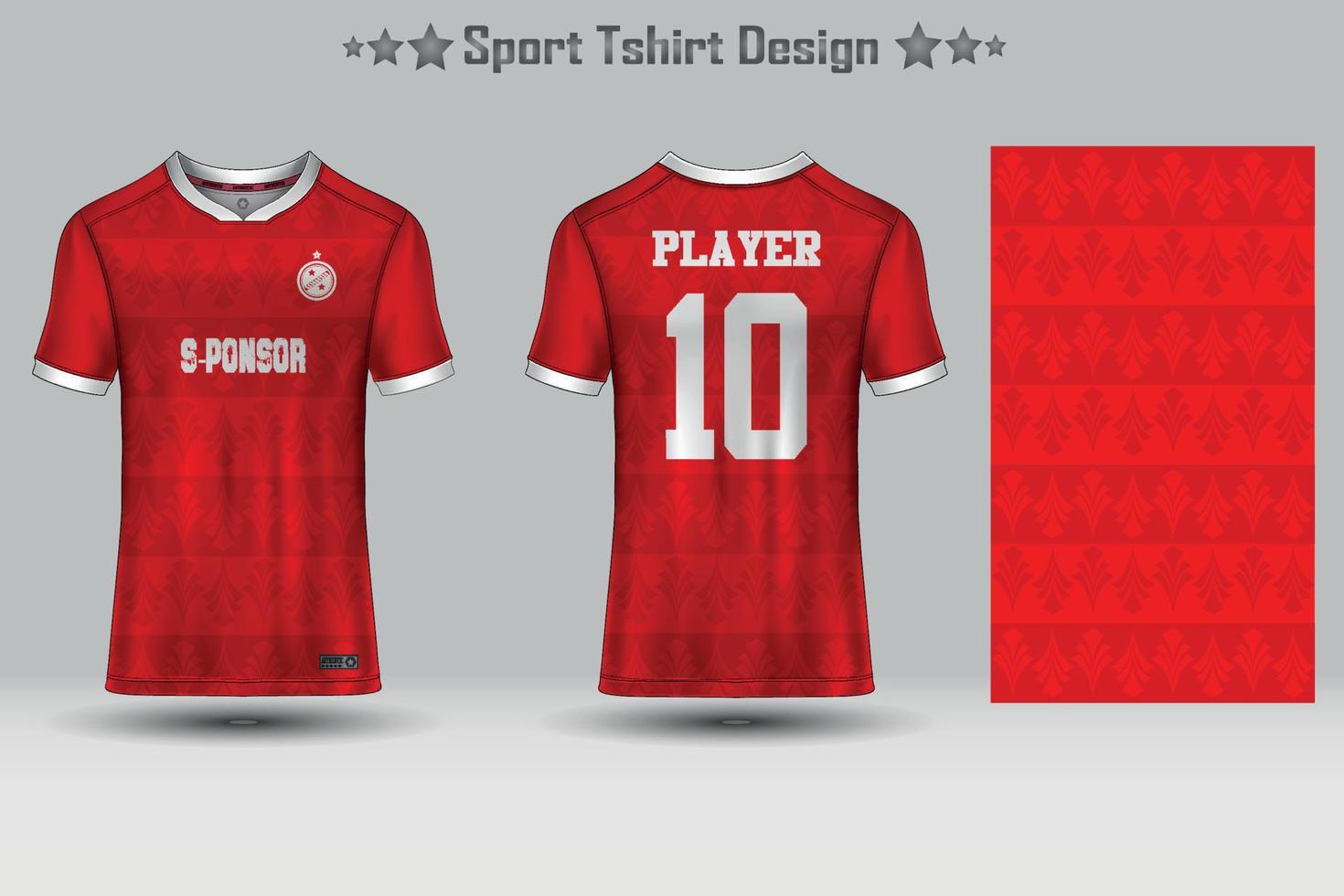 plantilla de maqueta de patrón geométrico de jersey de fútbol abstracto diseño de camiseta deportiva vector