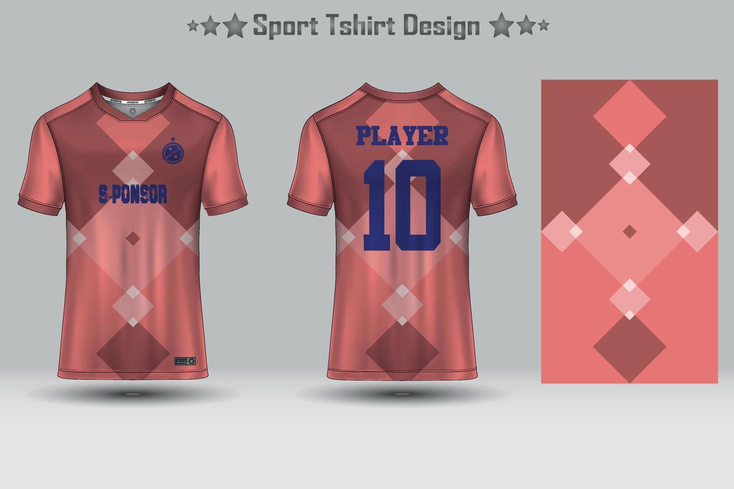 Abstract Football Jersey Geometric Pattern Mockup Template Sport T-shirt Design vector