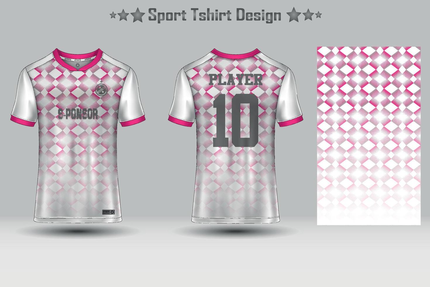 plantilla de maqueta de patrón geométrico de jersey de fútbol abstracto diseño de camiseta deportiva vector