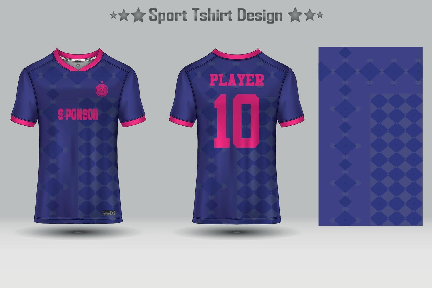 plantilla de maqueta de patrón geométrico de jersey de fútbol abstracto diseño de camiseta deportiva vector