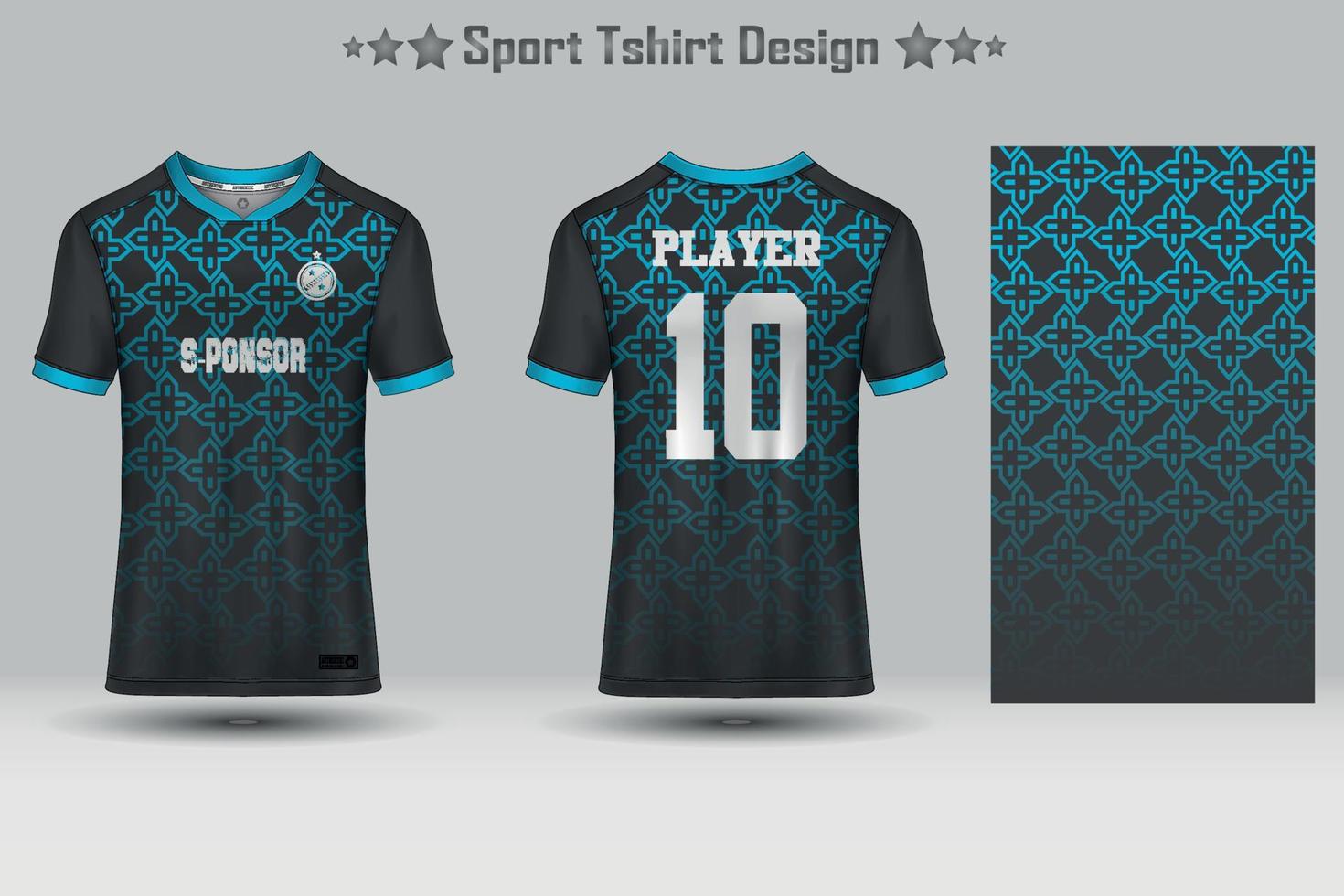 plantilla de maqueta de patrón geométrico de jersey de fútbol abstracto diseño de camiseta deportiva vector