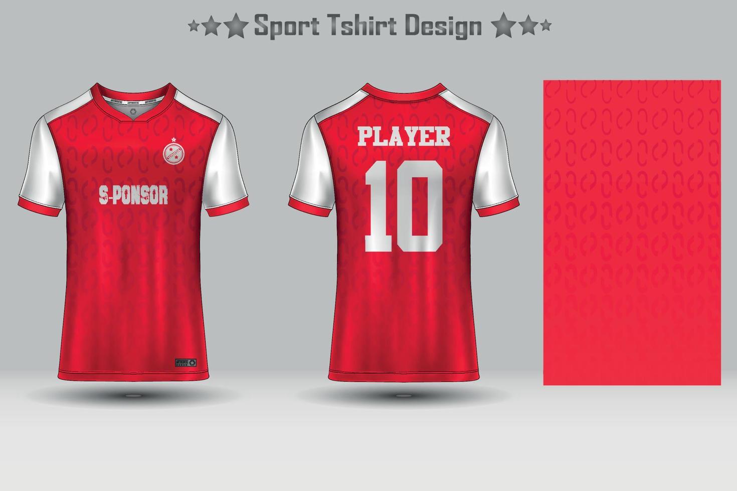 plantilla de maqueta de patrón geométrico de jersey de fútbol abstracto diseño de camiseta deportiva vector