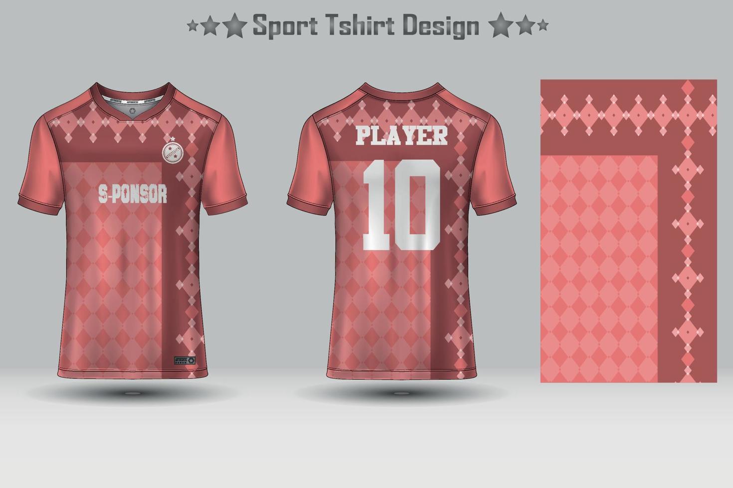 Abstract Football Jersey Geometric Pattern Mockup Template Sport T-shirt Design vector