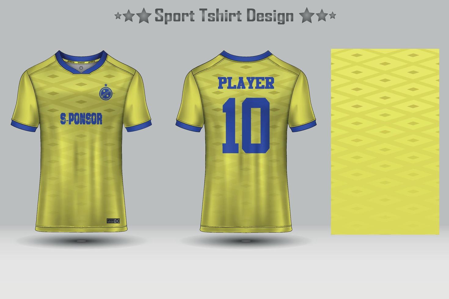 Abstract Football Jersey Geometric Pattern Mockup Template Sport T-shirt Design vector
