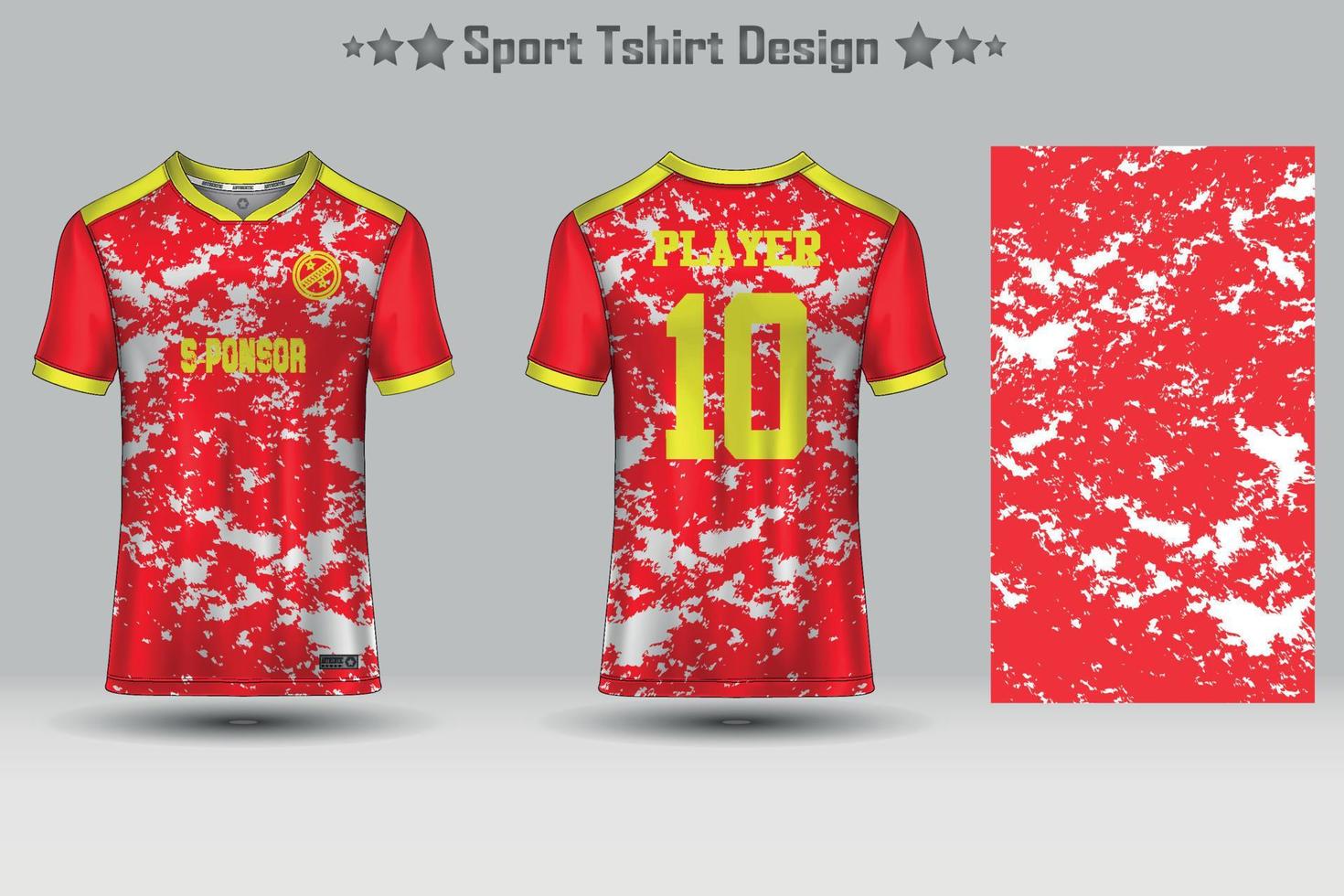 plantilla de maqueta de patrón geométrico de jersey de fútbol abstracto diseño de camiseta deportiva vector