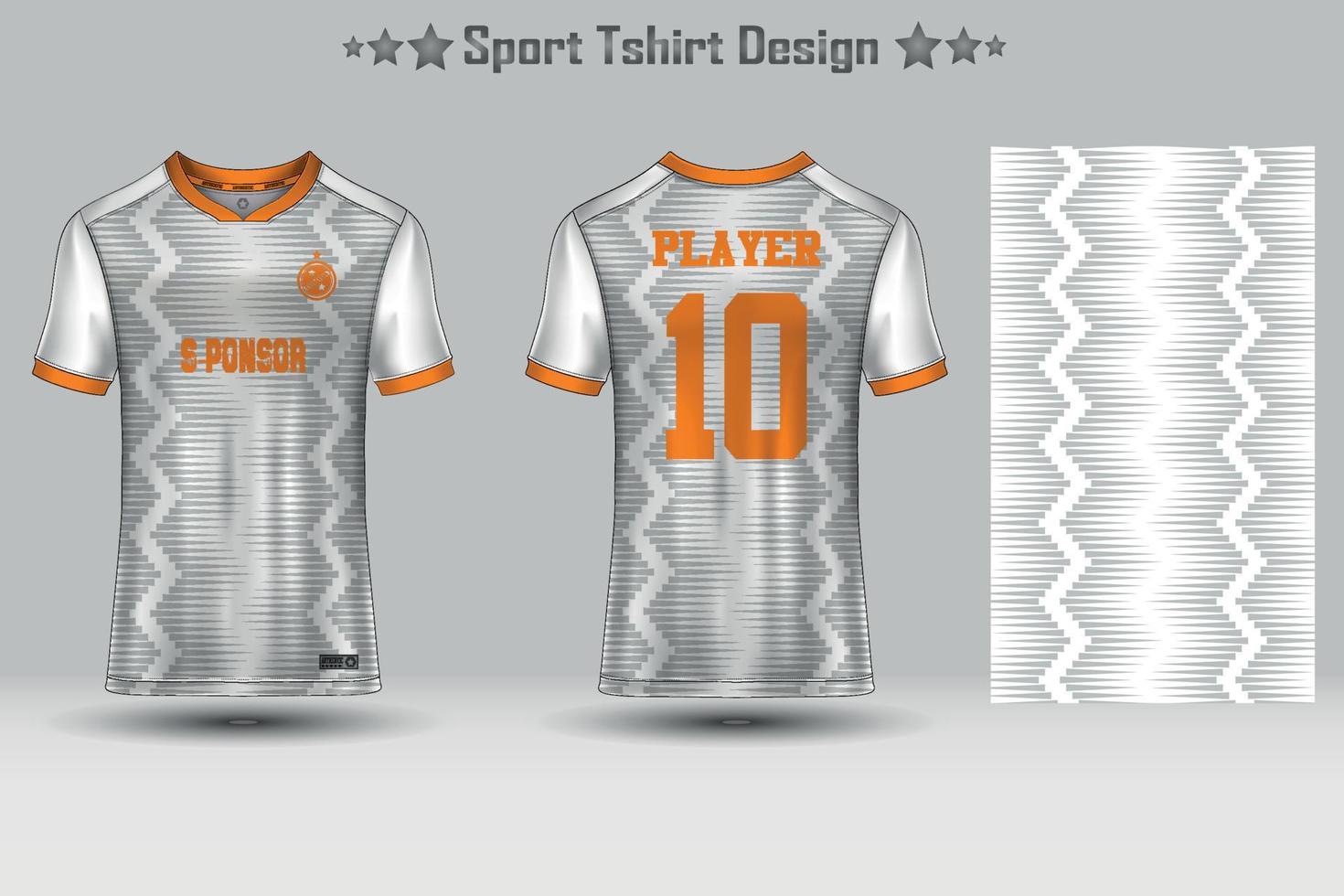 plantilla de maqueta de patrón geométrico de jersey de fútbol abstracto diseño de camiseta deportiva vector