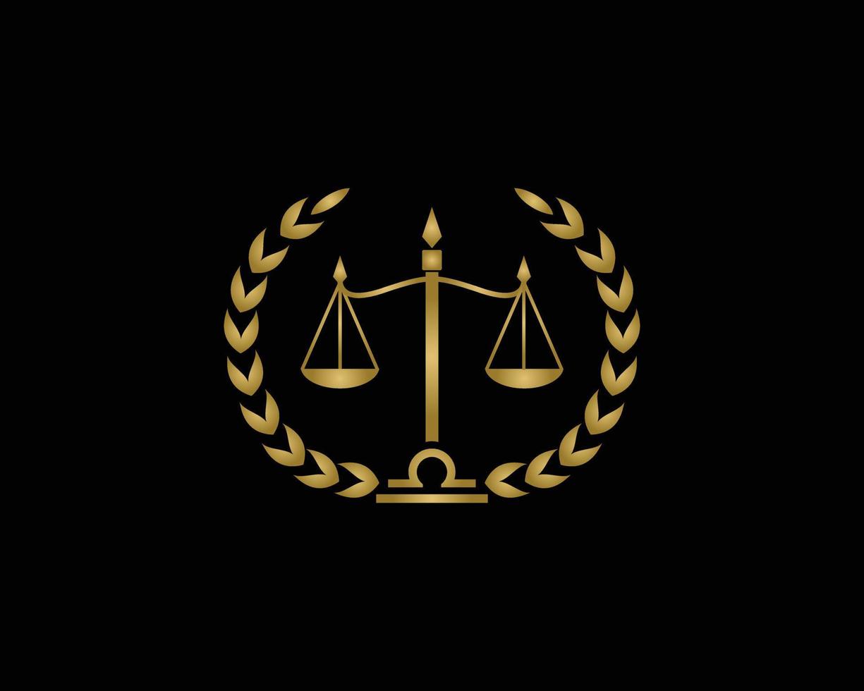 vector de plantilla de diseño de logotipo de insignia de ley de justicia creativa.