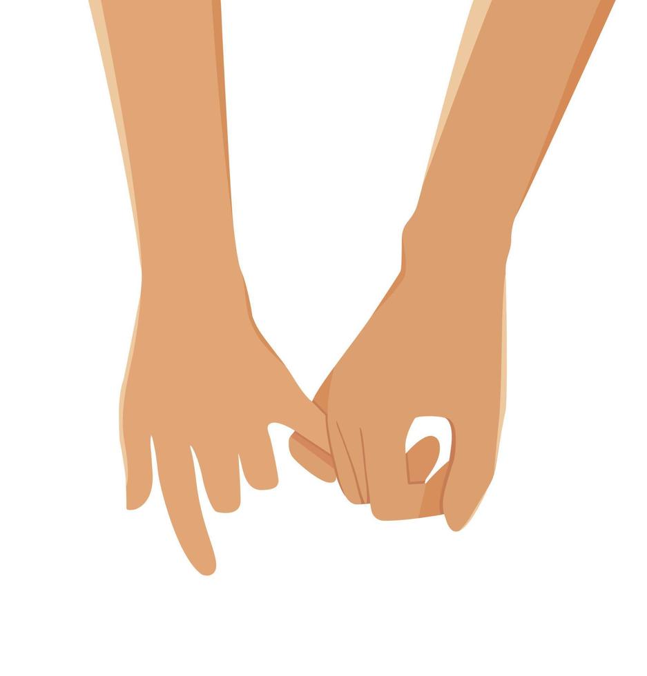 pinky promise , hand holding vector illustration