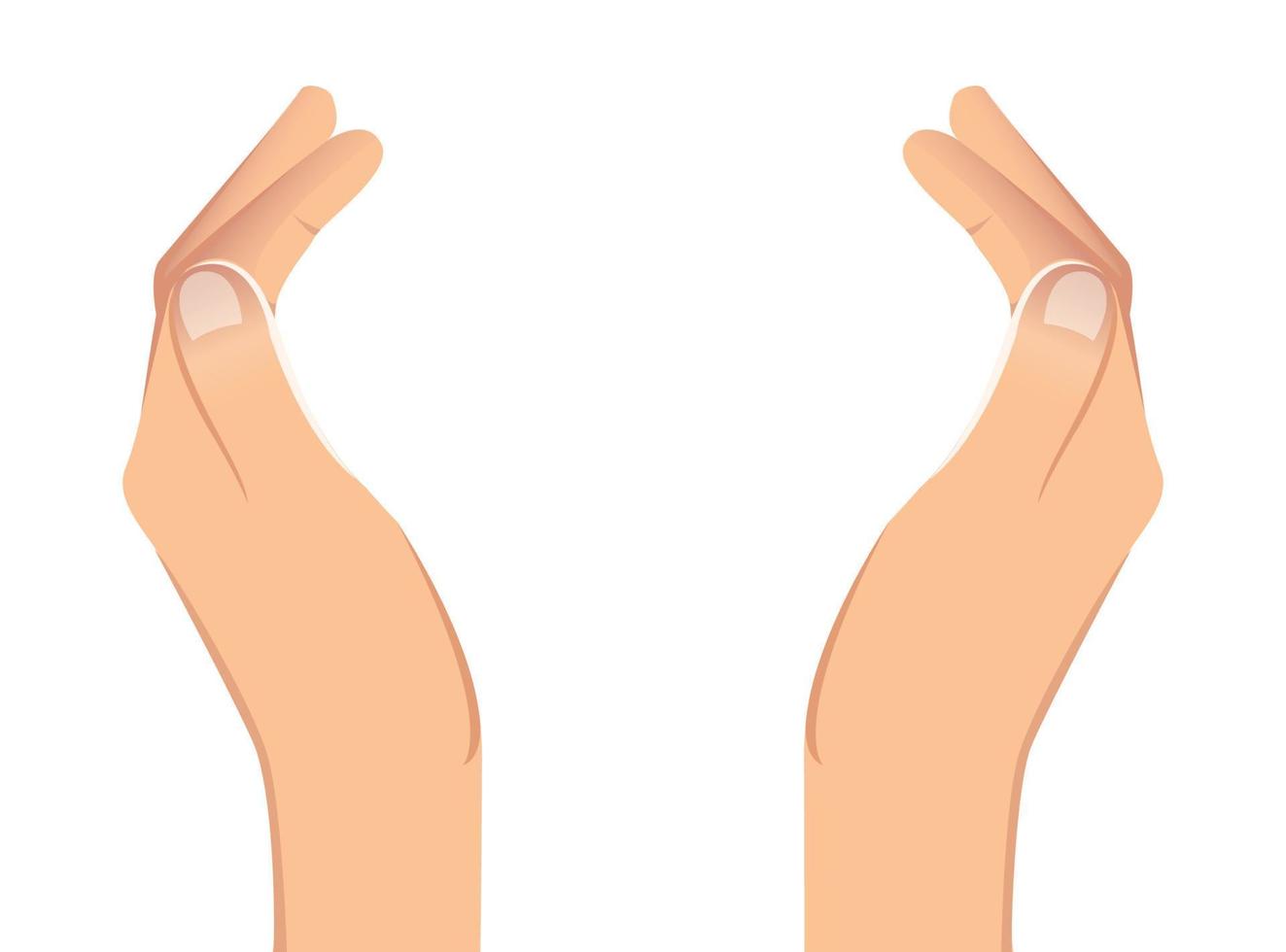 hands holding , hands pray vector