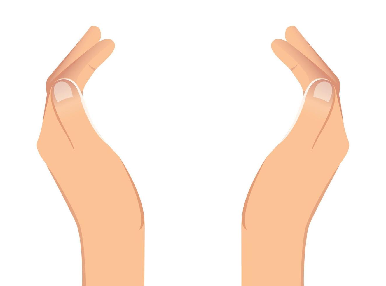 hands holding , hands pray vector