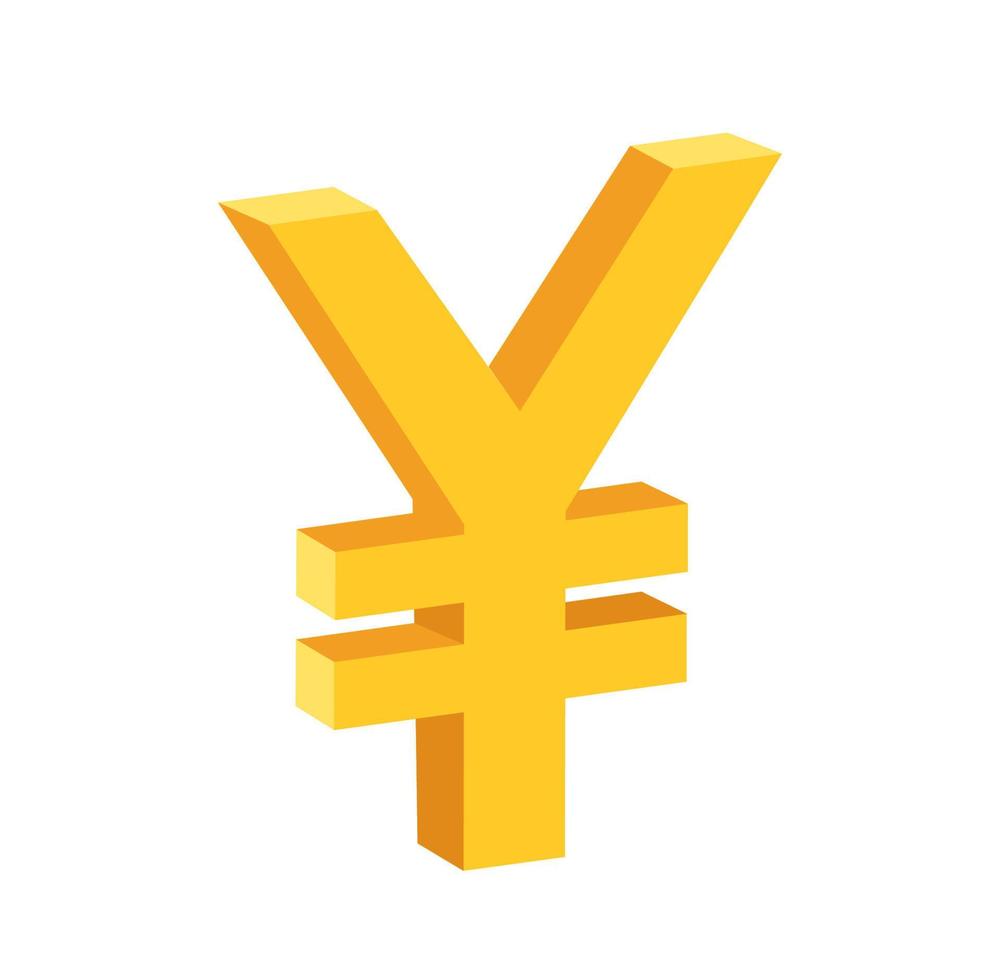 moneda de oro yen. ilustración vectorial vector