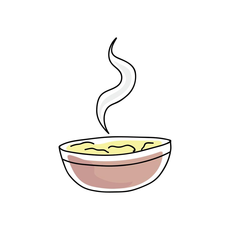 bowl of soup vector